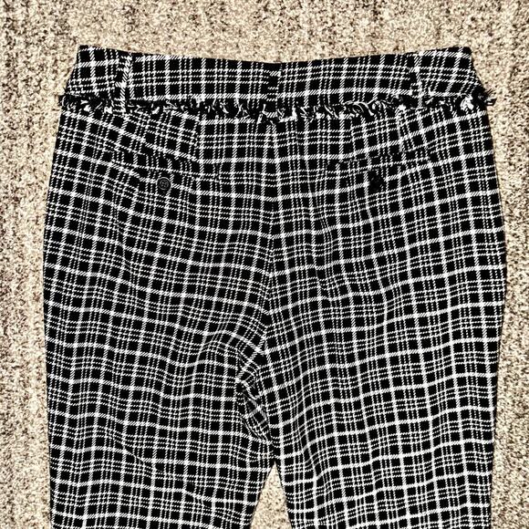 Weekend Max Mara Women's Black/White Tweed Ruffled Dress Pants - Picture 10 of 10